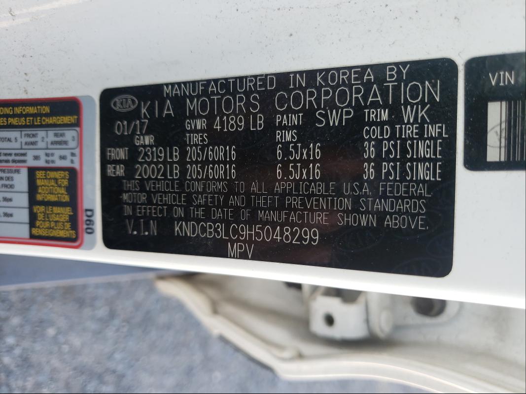 2017 KIA NIRO FE KNDCB3LC9H5048299