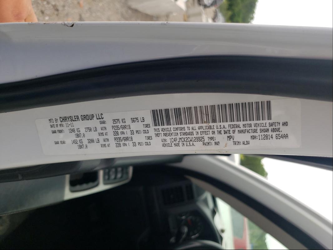 2012 JEEP LIBERTY LI 1C4PJMCK2CW129925