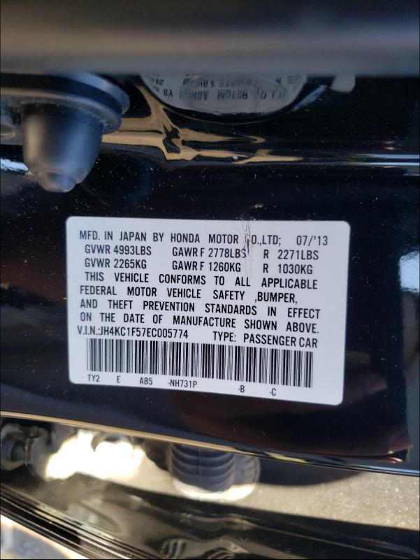 2014 ACURA RLX TECH JH4KC1F57EC005774