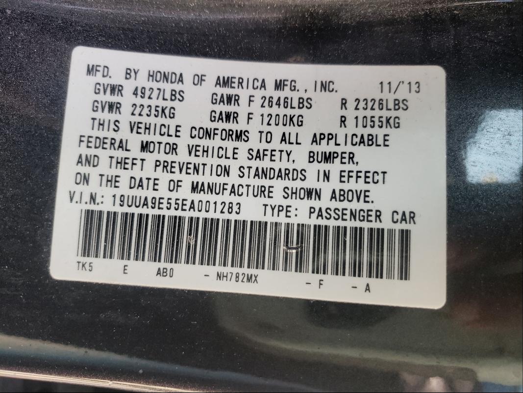 2014 ACURA TL TECH 19UUA9E55EA001283