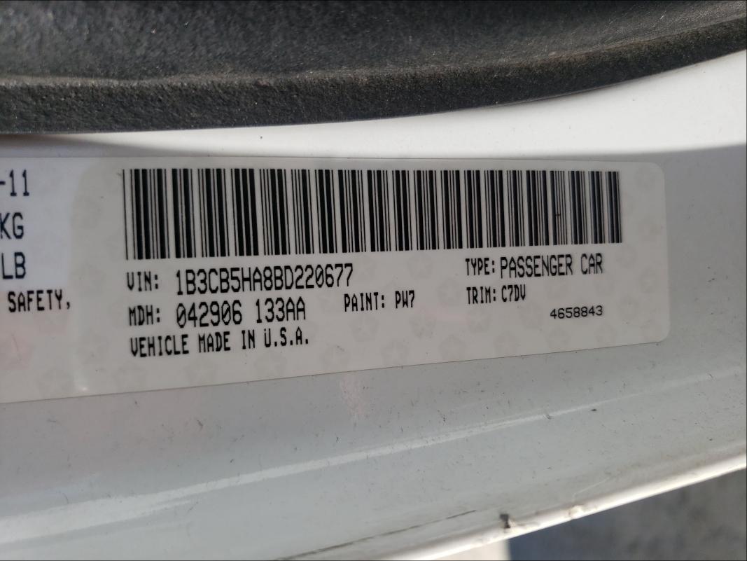 2011 DODGE CALIBER HE 1B3CB5HA8BD220677