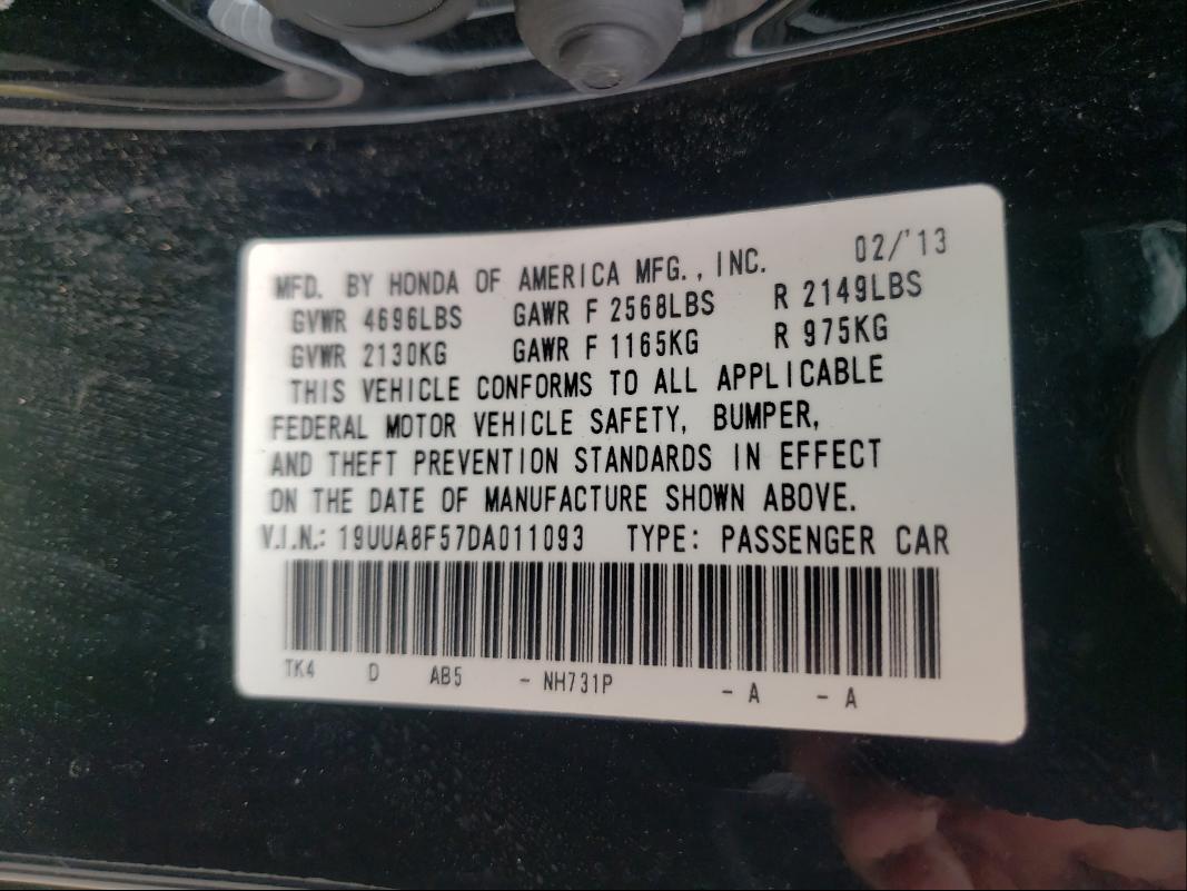 2013 ACURA TL TECH 19UUA8F57DA011093