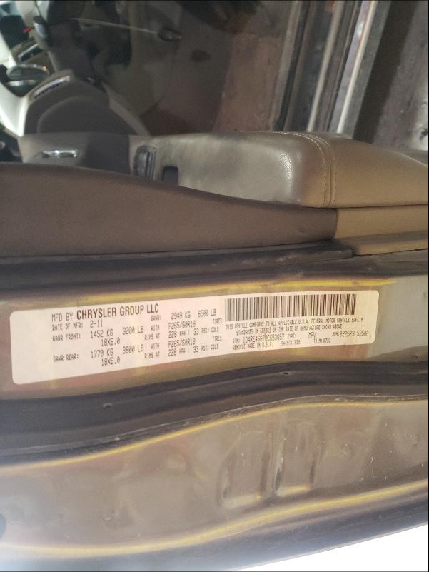 2011 DODGE DURANGO CR 1D4RE4GG7BC653657