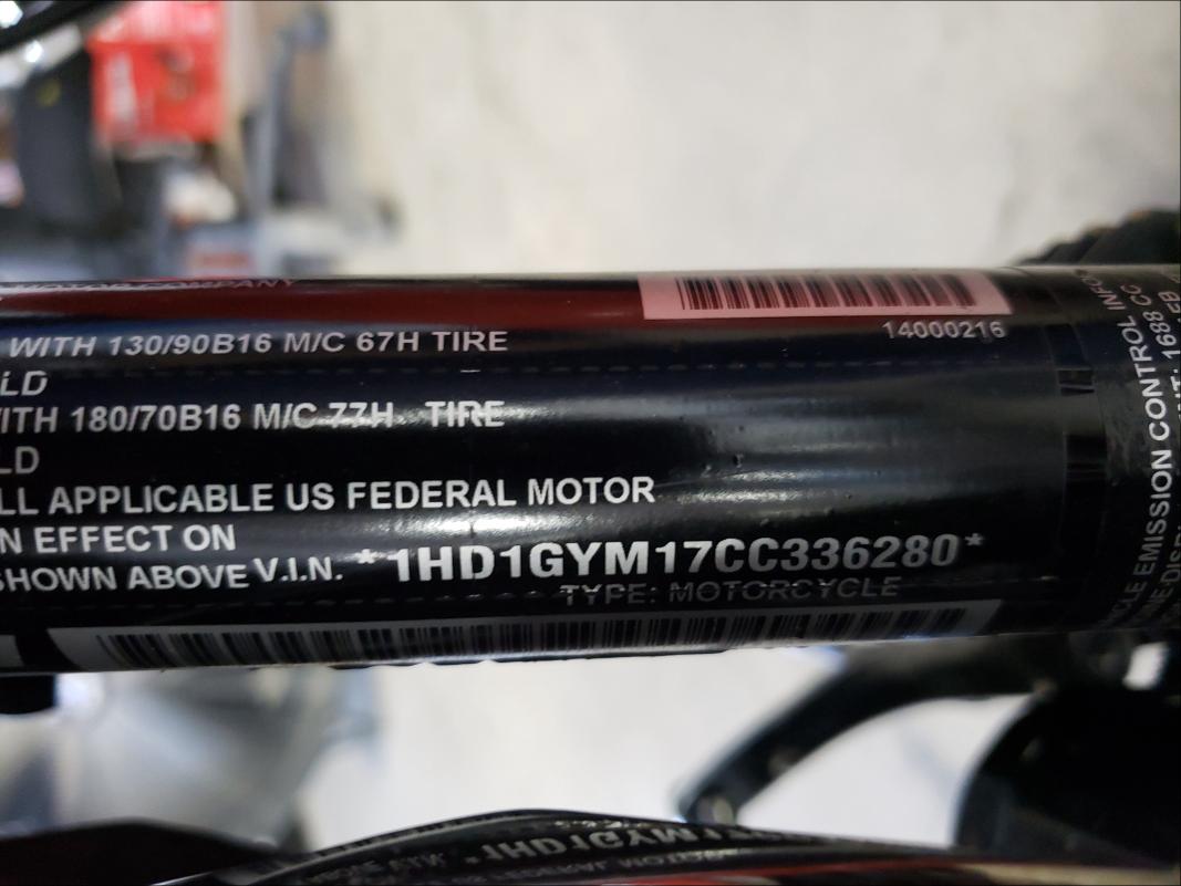 2012 HARLEY-DAVIDSON FXDF DYNA 1HD1GYM17CC336280