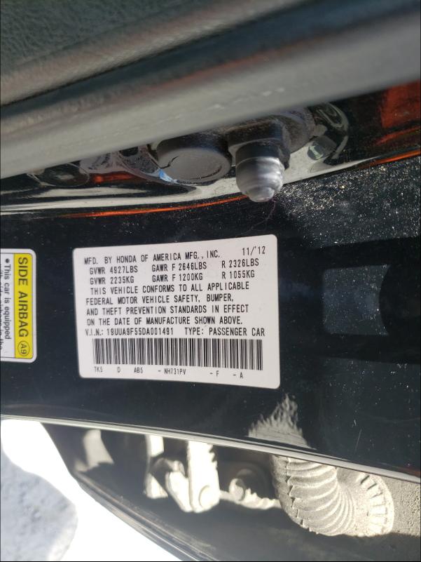 2013 ACURA TL TECH 19UUA9F55DA001491