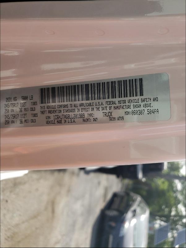 2020 JEEP GLADIATOR 1C6HJTAG8LL201989