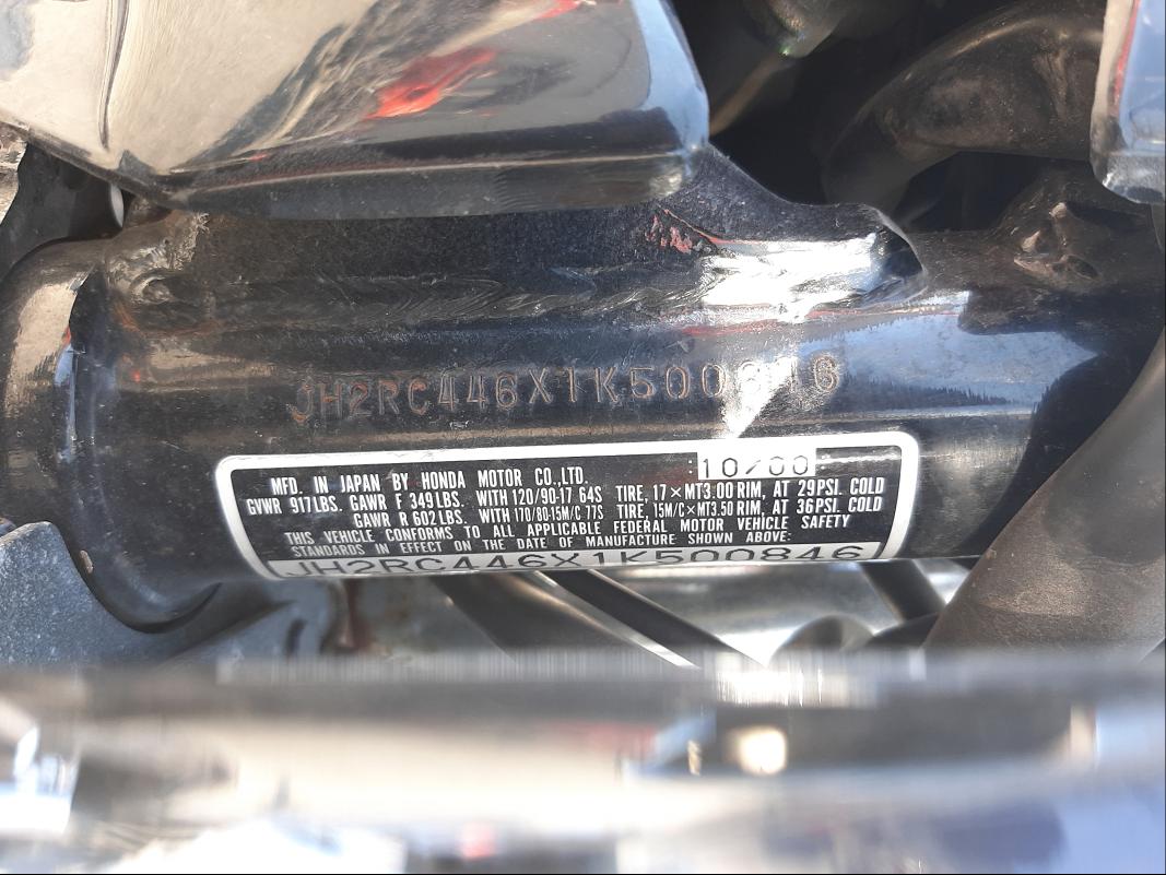 2001 HONDA VT750 CD2 JH2RC446X1K500846