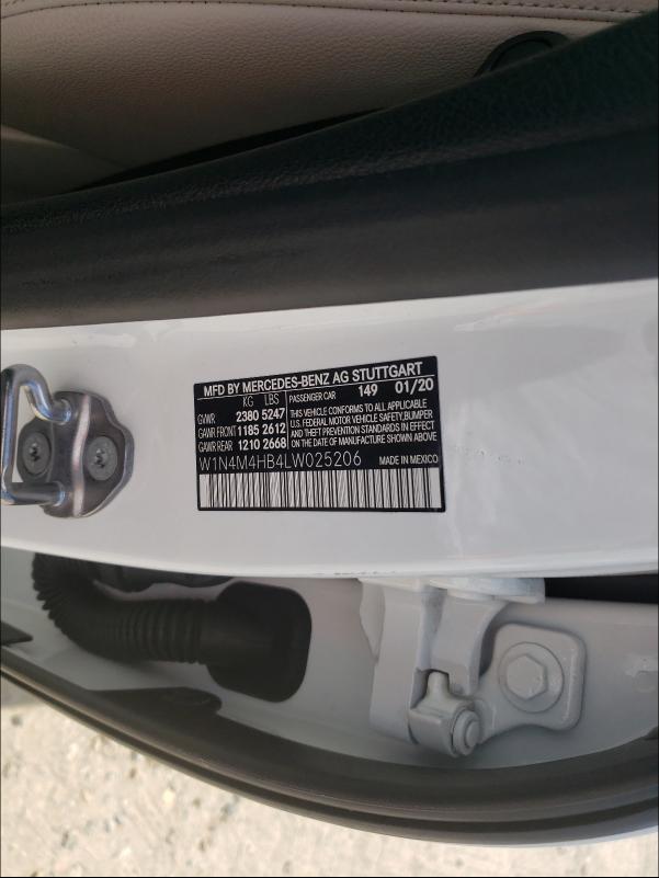 2020 MERCEDES-BENZ GLB 250 4M W1N4M4HB4LW025206