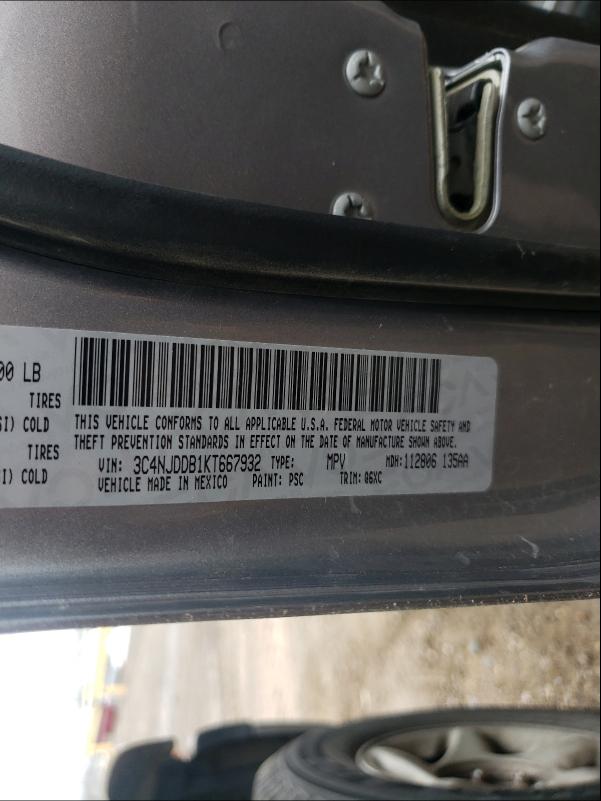 2019 JEEP COMPASS TR 3C4NJDDB1KT667932