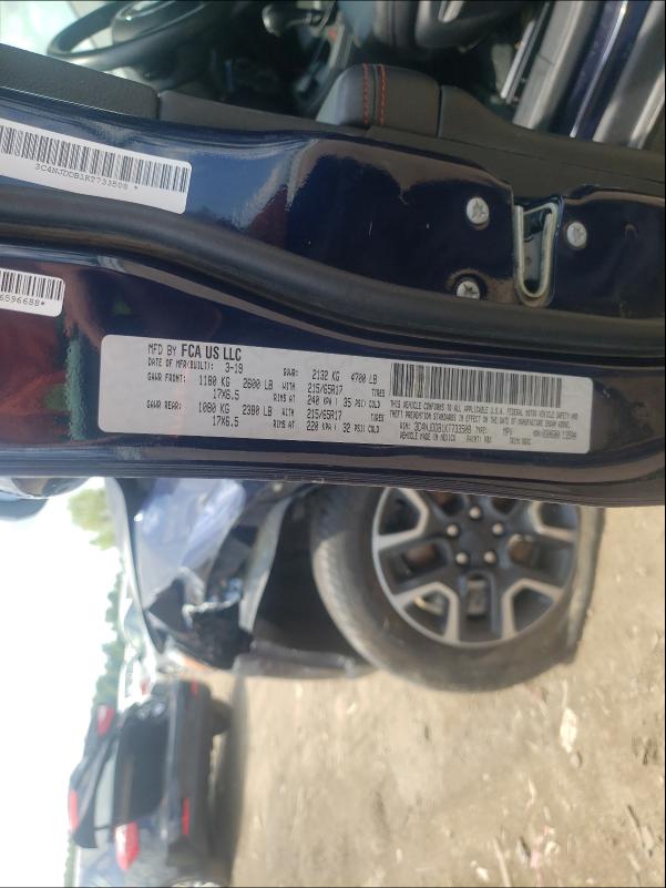 2019 JEEP COMPASS TR 3C4NJDDB1KT733508