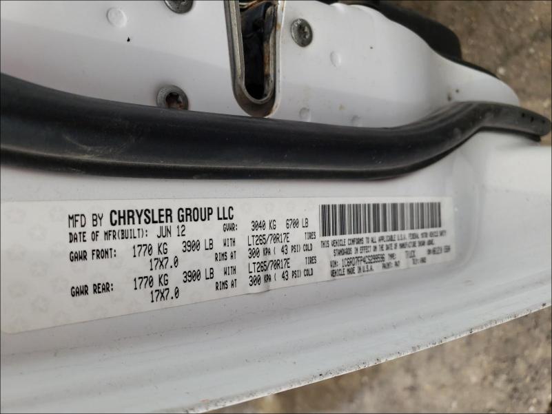 2012 DODGE RAM 1C6RD7FP4CS299596