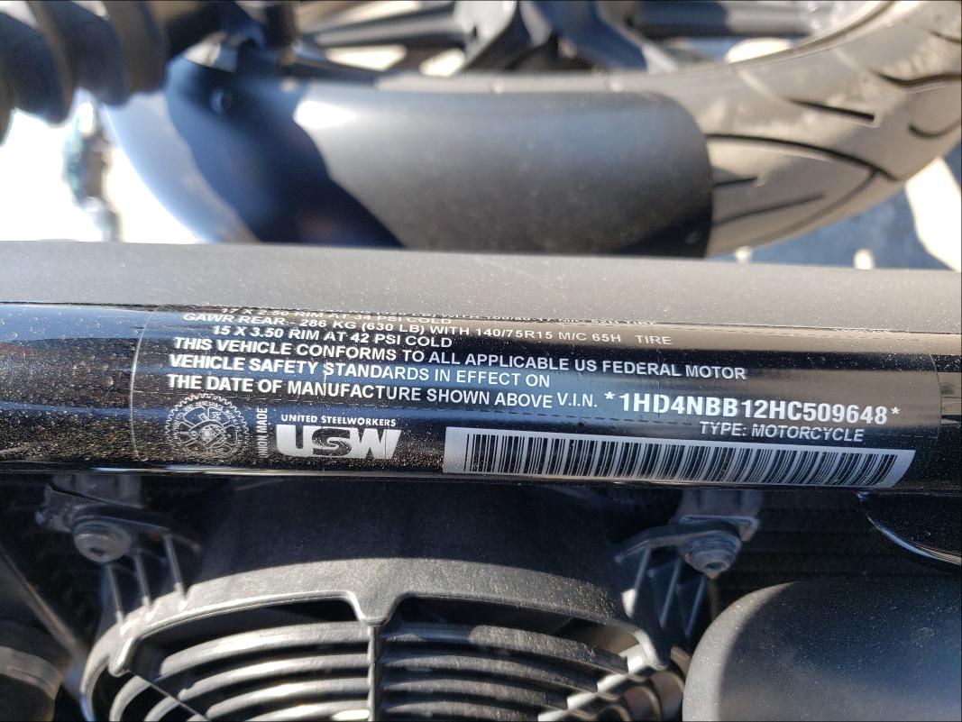 2017 HARLEY-DAVIDSON XG750 1HD4NBB12HC509648