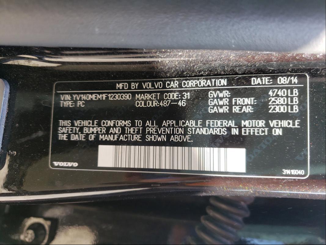 2015 VOLVO V60 PLATIN YV140MEM1F1230390