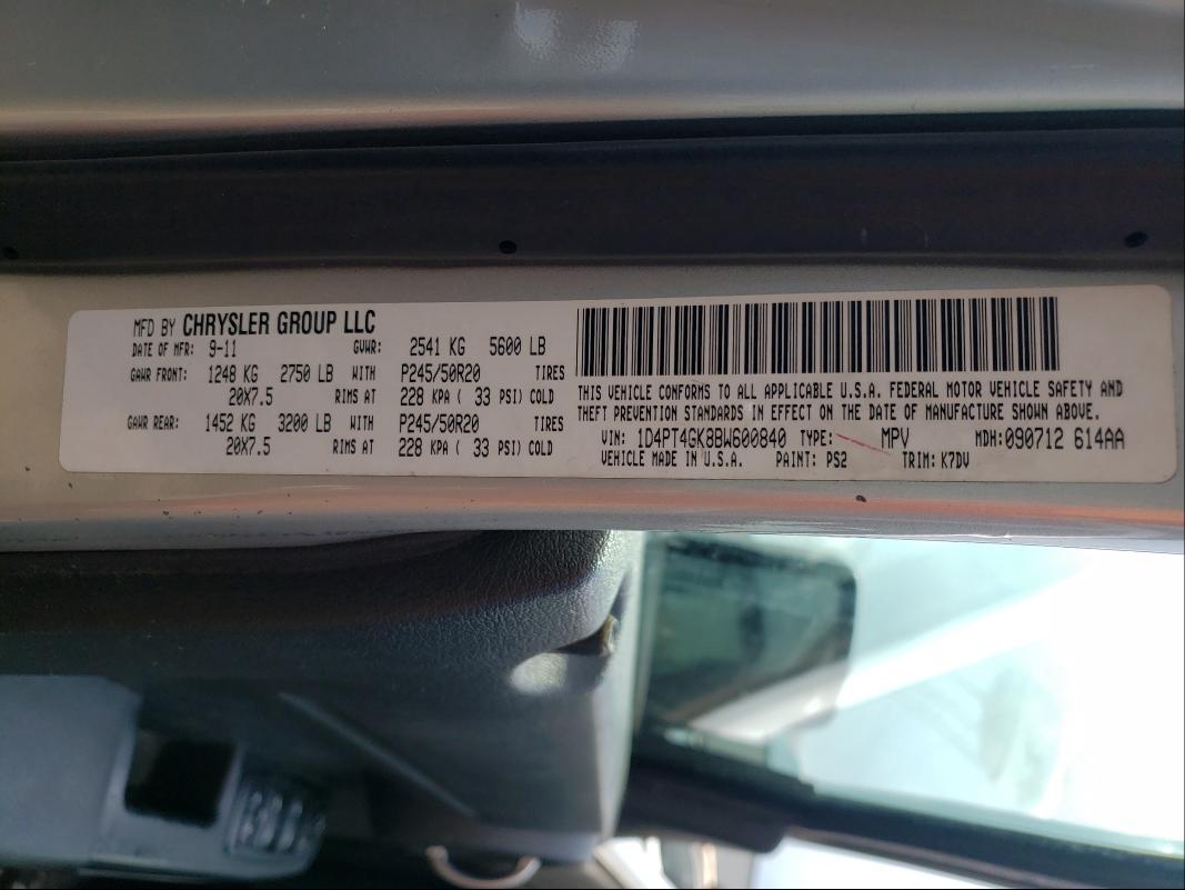 2011 DODGE NITRO HEAT 1D4PT4GK8BW600840