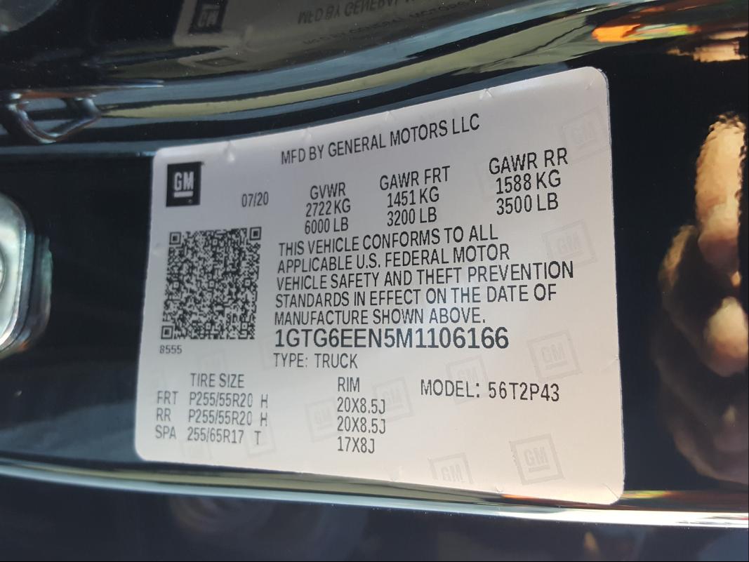 2021 GMC CANYON DEN 1GTG6EEN5M1106166