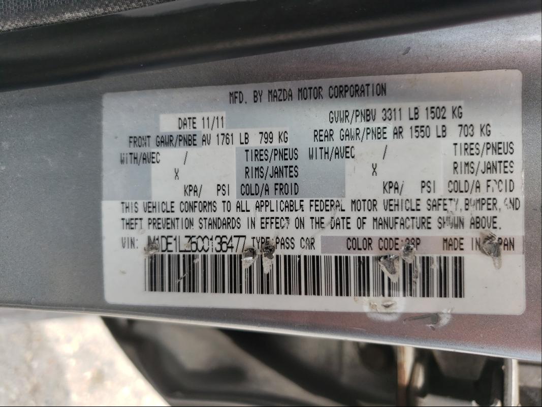 2012 MAZDA 2 JM1DE1LZ6C0136477