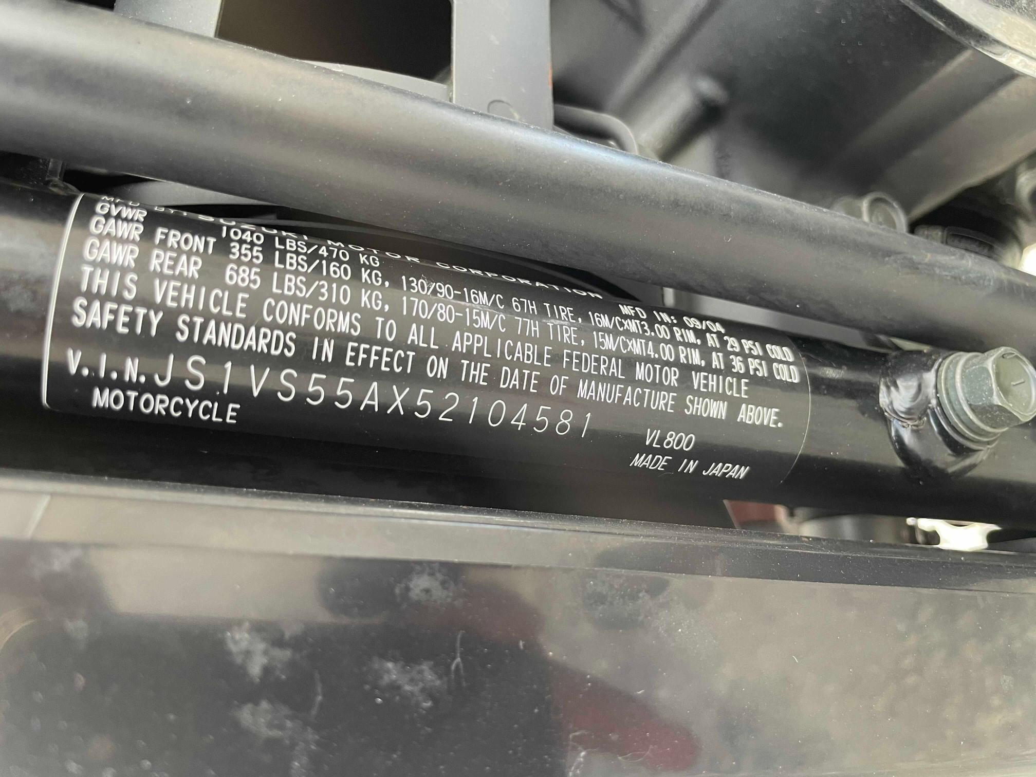 2005 SUZUKI C50 JS1VS55AX52104581