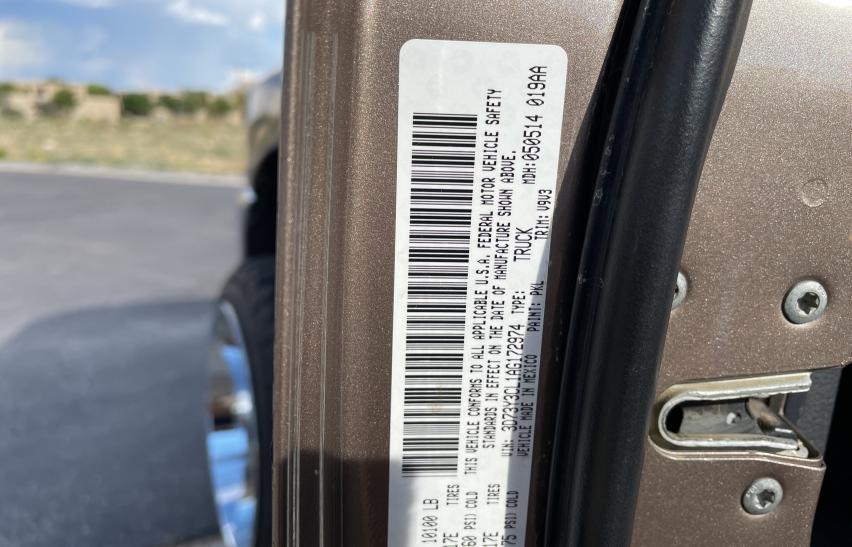 2010 DODGE RAM 3500 3D73Y3CL1AG172974