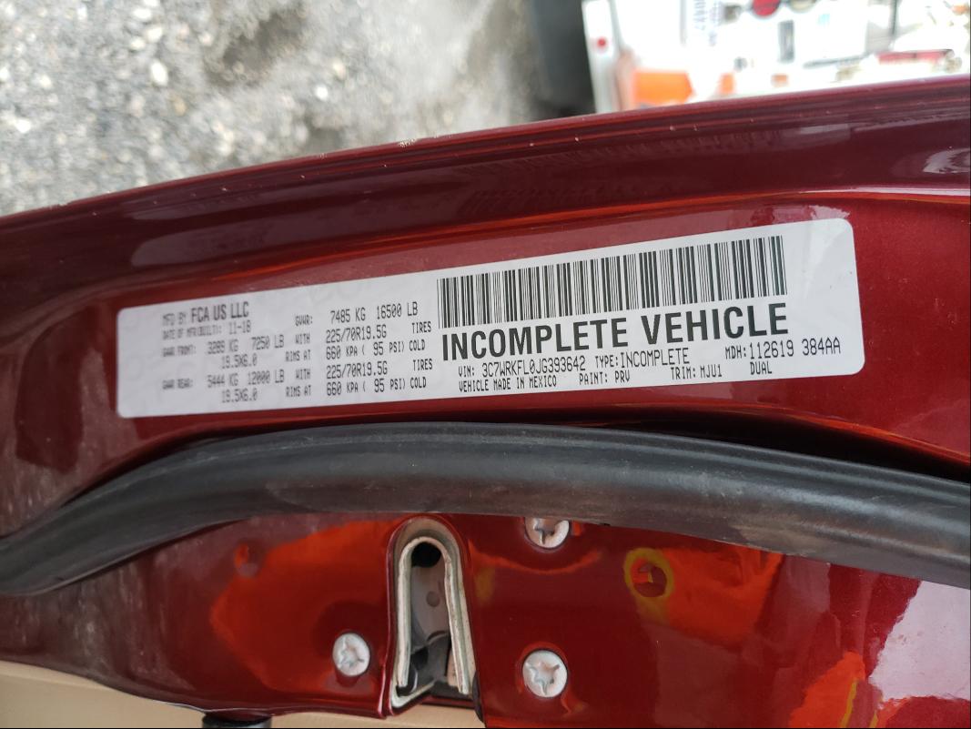 2018 RAM 4500 3C7WRKFL0JG393642