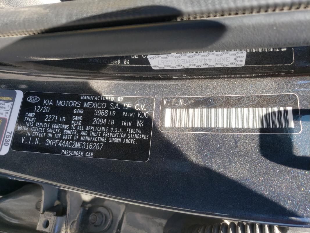 2021 KIA FORTE GT 3KPF44AC2ME316267