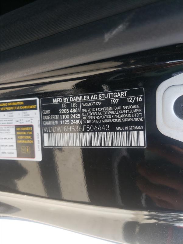 2017 MERCEDES-BENZ C 63 AMG-S WDDWJ8HB3HF506643