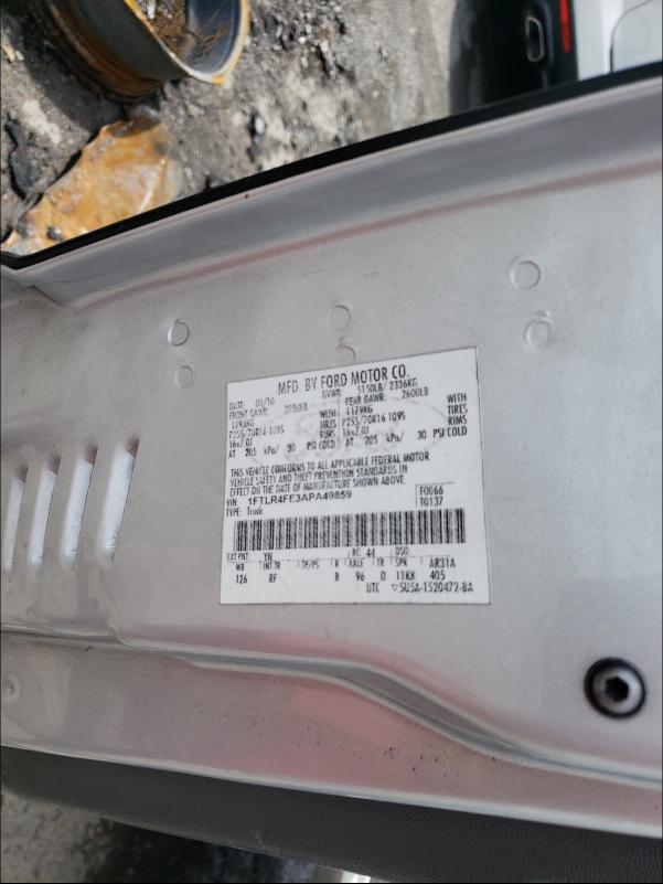 2010 FORD RANGER SUP 1FTLR4FE3APA49859