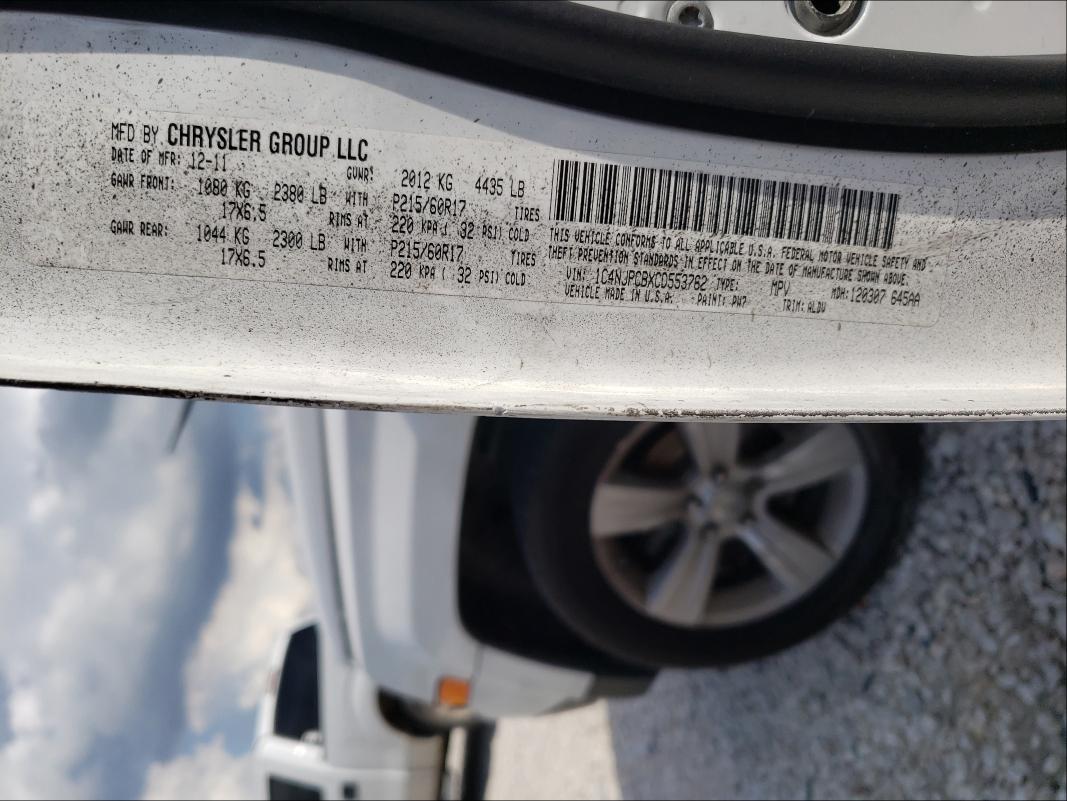 2012 JEEP PATRIOT LI 1C4NJPCBXCD553762