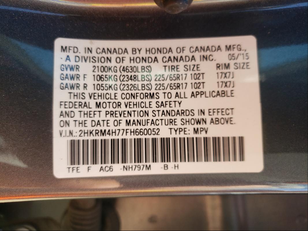 2015 HONDA CR-V 2HKRM4H77FH660052