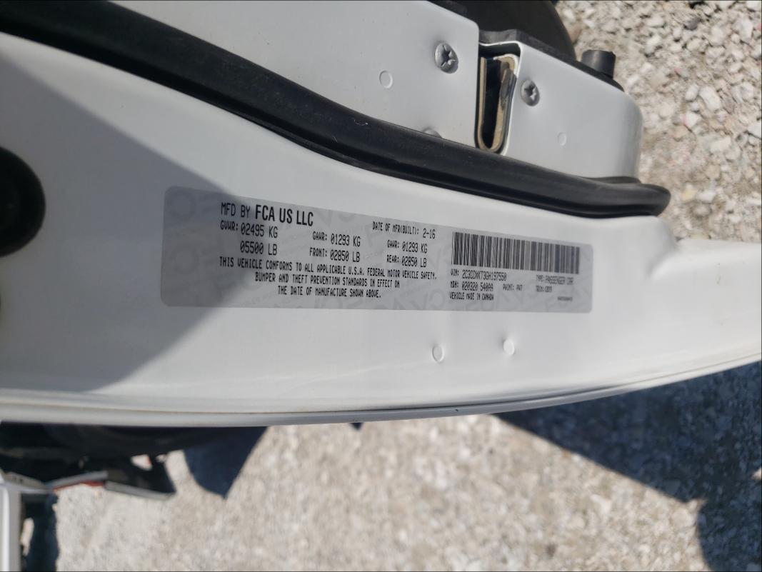 2016 DODGE CHARGER PO 2C3CDXKT3GH197550