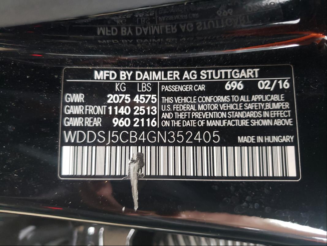 2016 MERCEDES-BENZ CLA 45 AMG WDDSJ5CB4GN352405