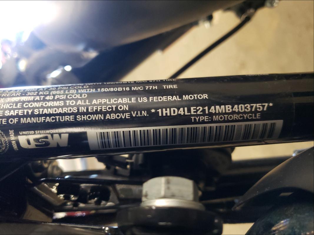 2021 HARLEY-DAVIDSON XL883 N 1HD4LE214MB403757