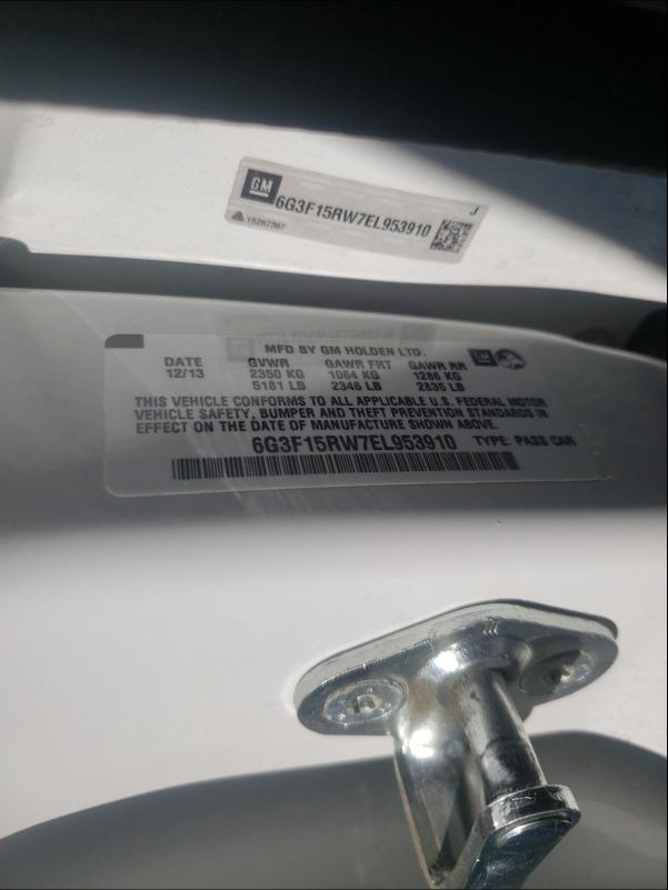 2014 CHEVROLET SS 6G3F15RW7EL953910