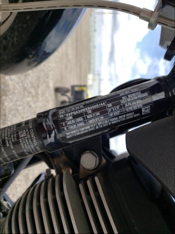 2011 VICTORY MOTORCYCLES VEGAS 8-BA 5VPGA36NXB3005144