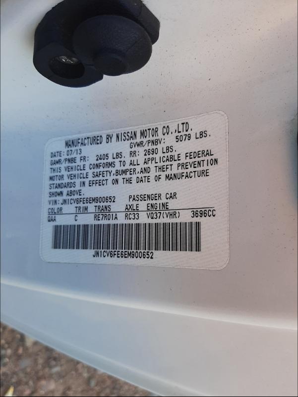 2014 INFINITI Q60 BASE JN1CV6FE6EM900652