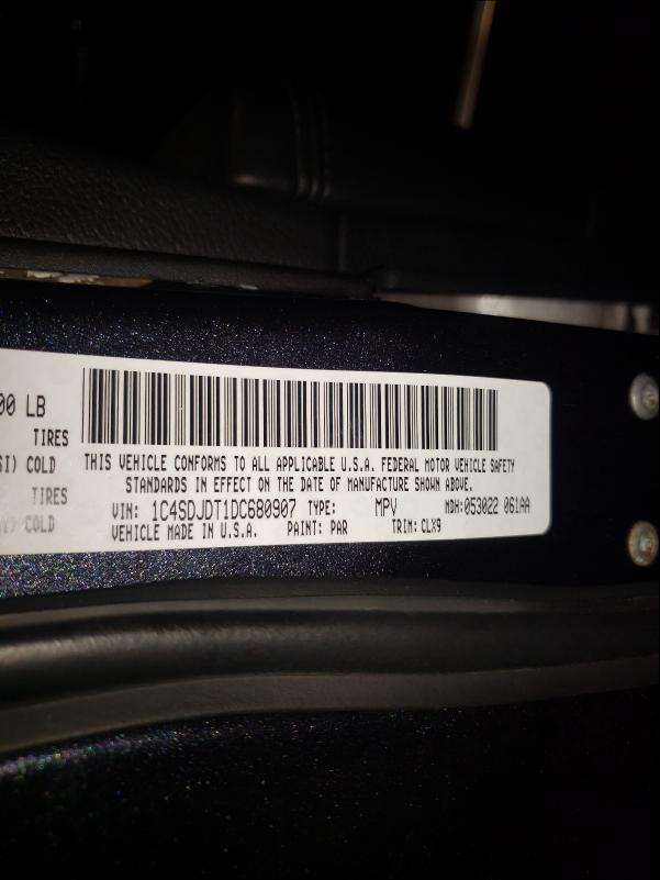 2013 DODGE DURANGO CR 1C4SDJDT1DC680907