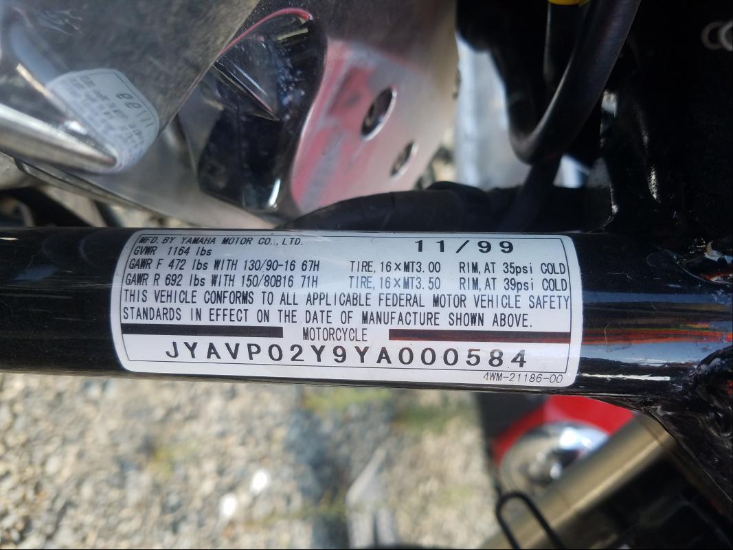 2000 YAMAHA XV1600 AL JYAVP02Y9YA000584