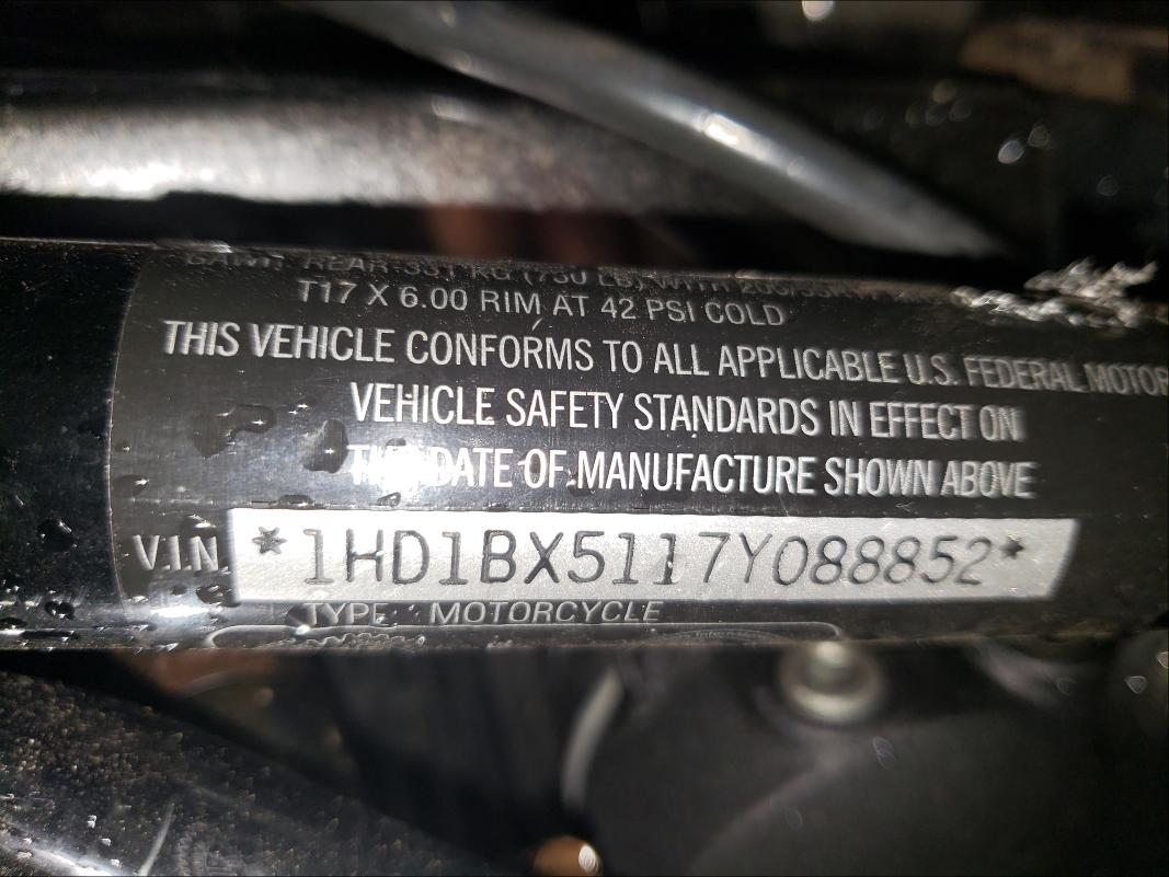 2007 HARLEY-DAVIDSON FLSTF 1HD1BX5117Y088852