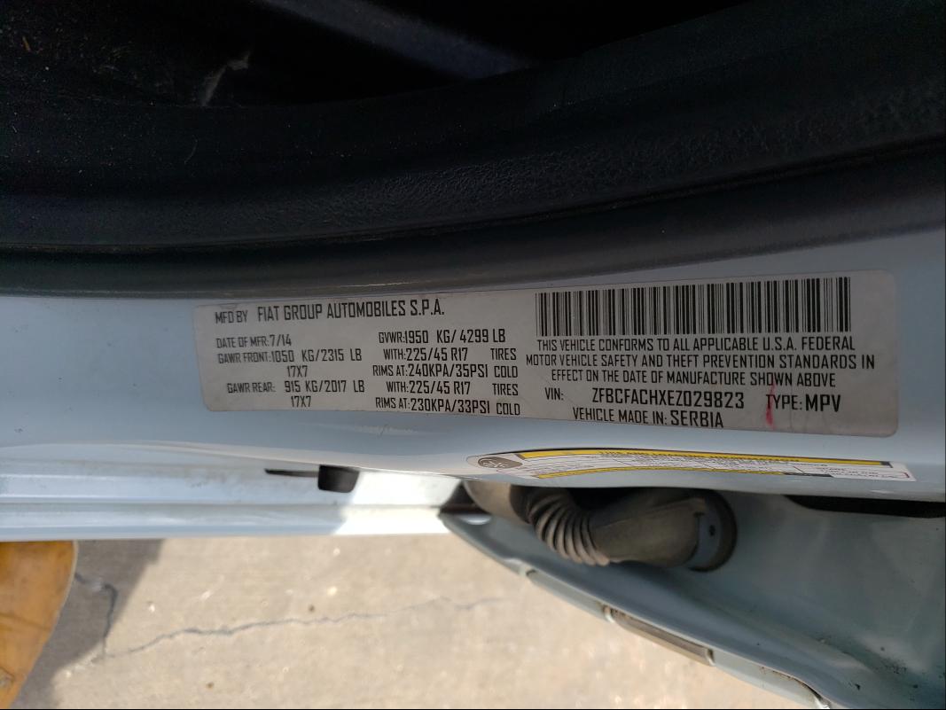 2014 FIAT 500L LOUNG ZFBCFACHXEZ029823
