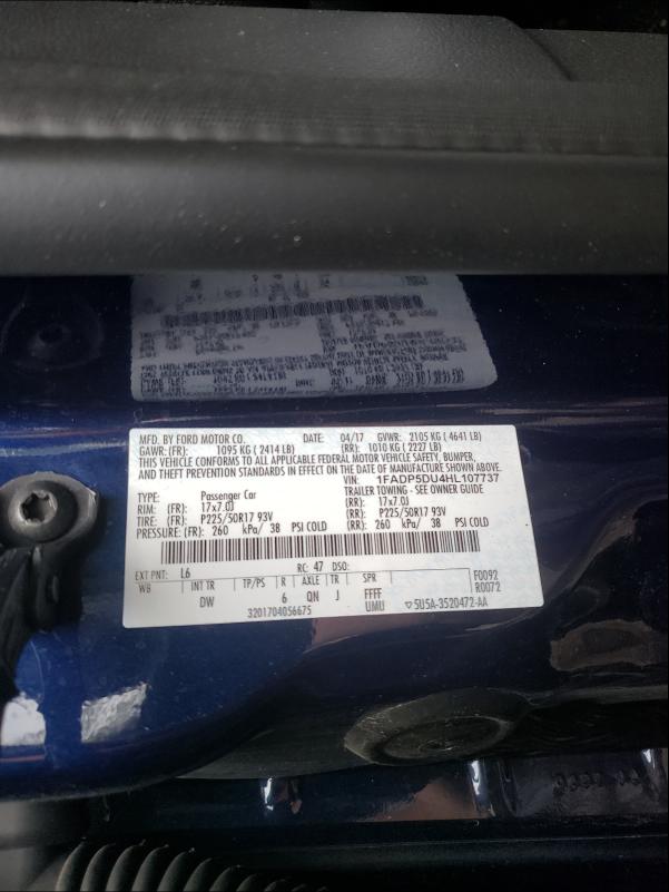 2017 FORD C-MAX TITA 1FADP5DU4HL107737
