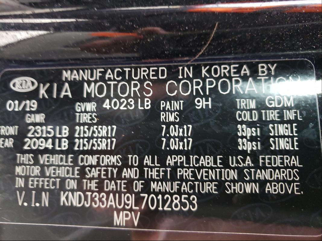 2020 KIA SOUL EX KNDJ33AU9L7012853