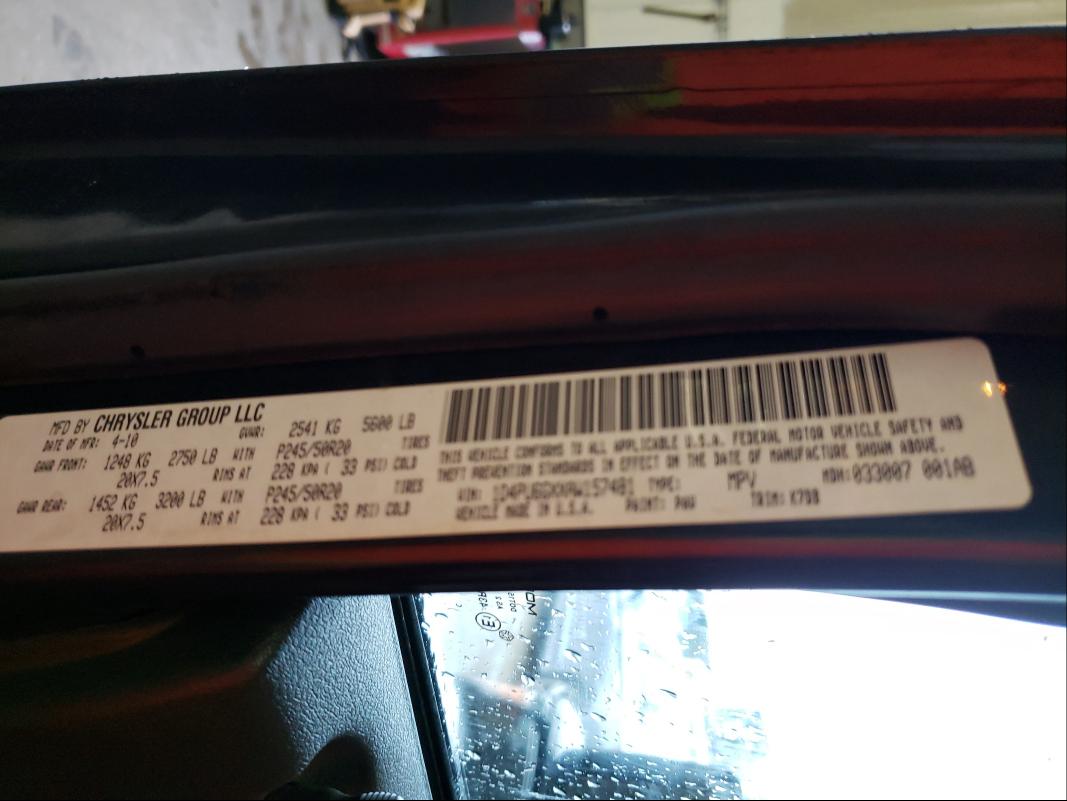 2010 DODGE NITRO DETO 1D4PU6GXXAW157481