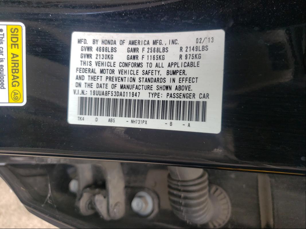 2013 ACURA TL TECH 19UUA8F53DA011947