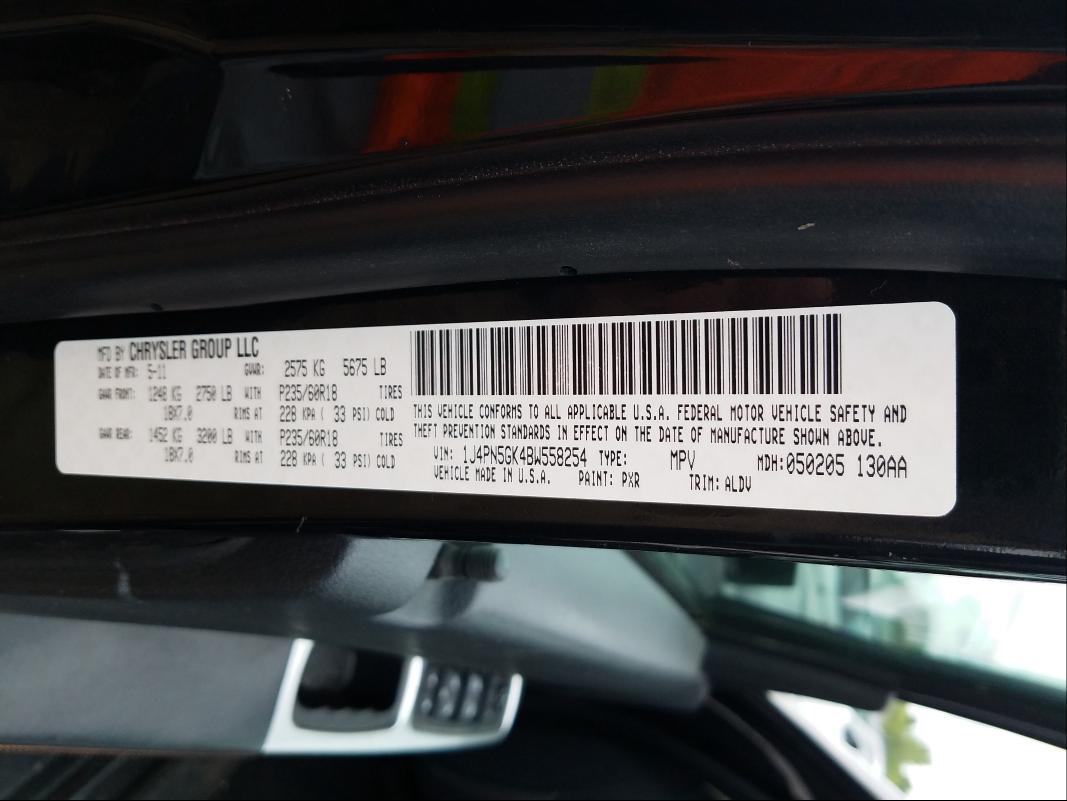 2011 JEEP LIBERTY LI 1J4PN5GK4BW558254
