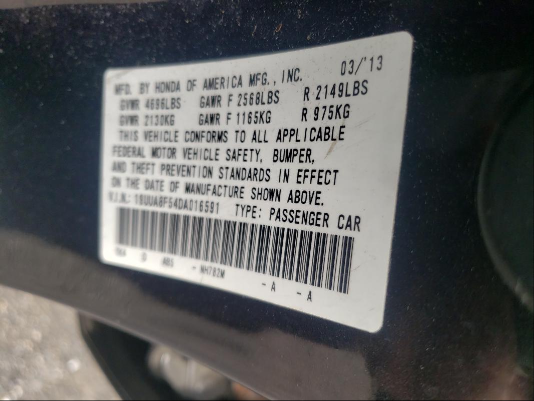 2013 ACURA TL TECH 19UUA8F54DA016591