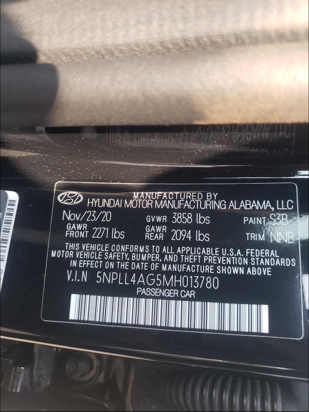 5NPLL4AG5MH013780 Hyundai Elantra Se 2021. Фото: 9