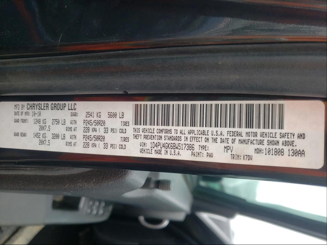 2011 DODGE NITRO HEAT 1D4PU4GK6BW517386