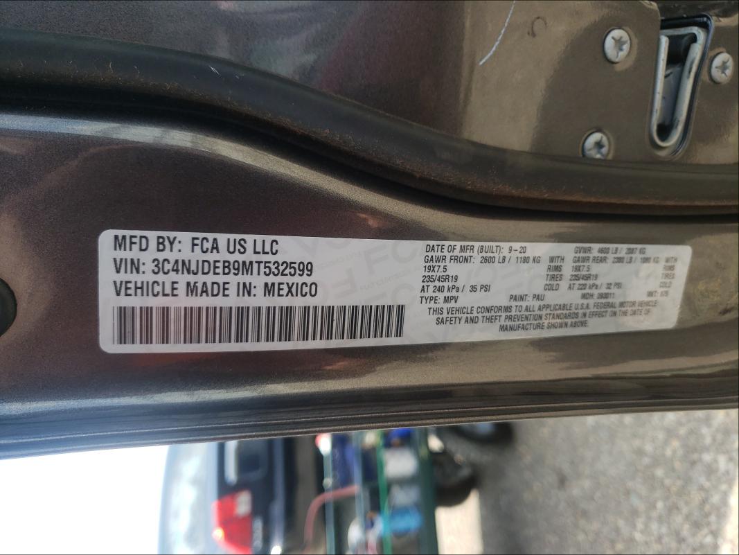 2021 JEEP COMPASS 80 3C4NJDEB9MT532599