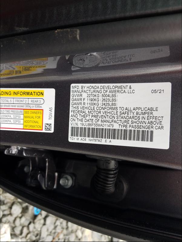 2021 ACURA TLX TECH A 19UUB6F55MA011479