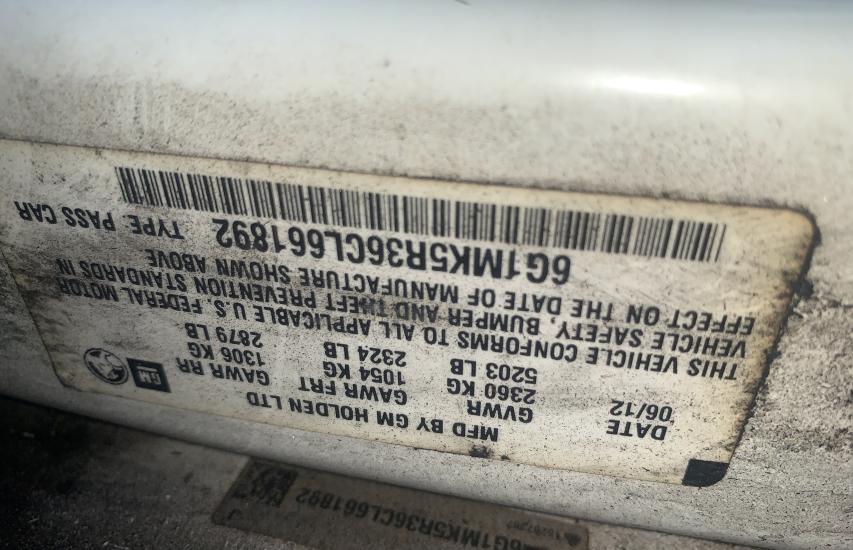 2012 CHEVROLET CAPRICE PO 6G1MK5R36CL661892
