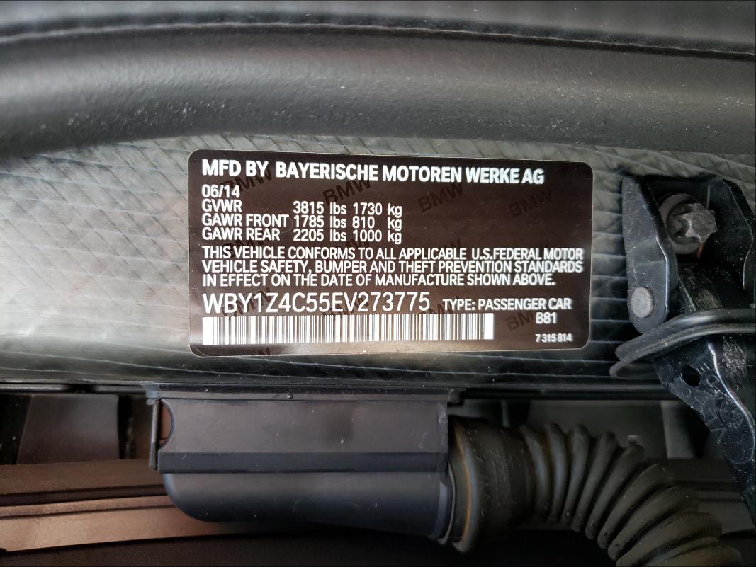 2014 BMW I3 REX WBY1Z4C55EV273775
